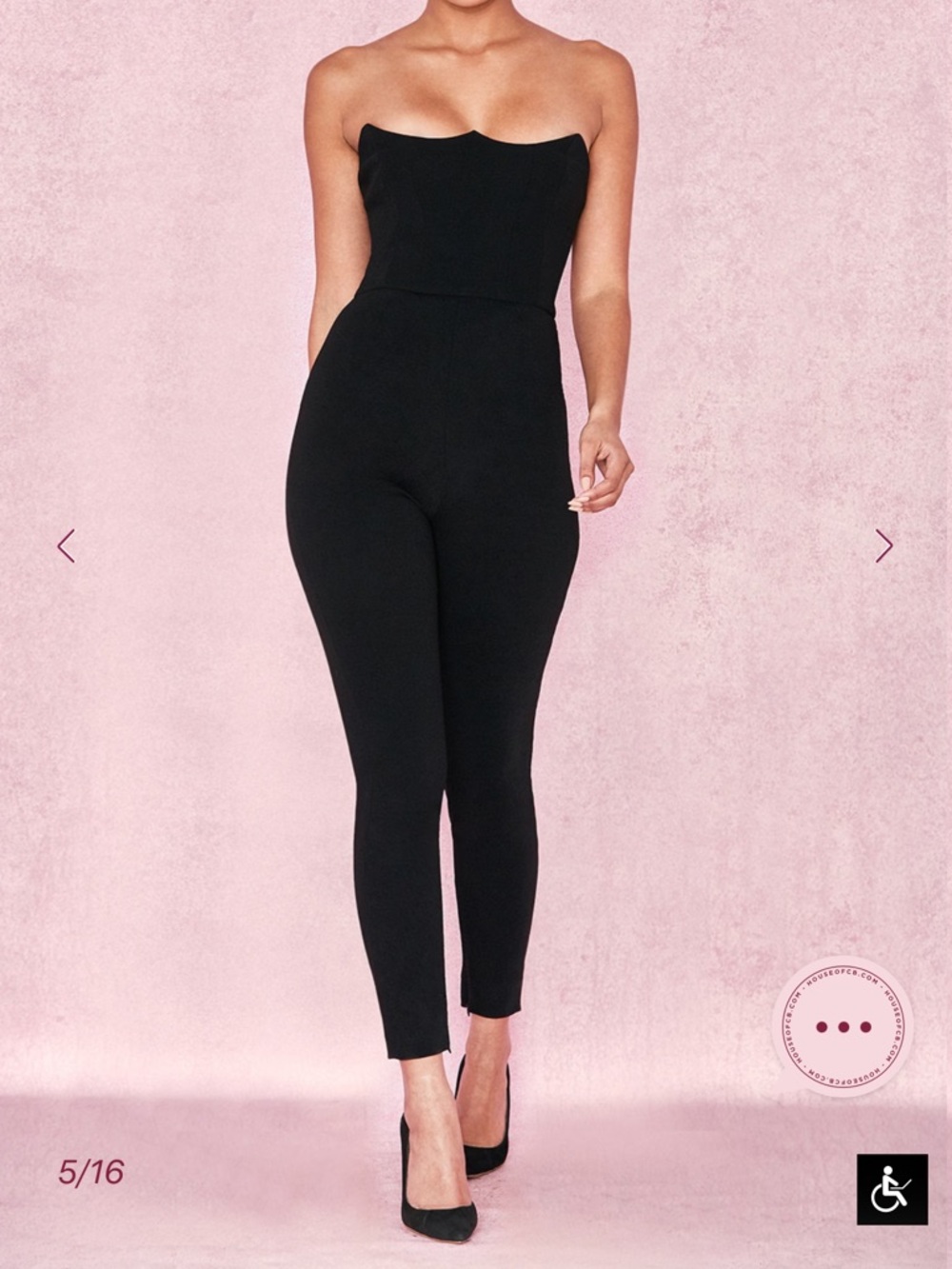 MILLI Black Crepe Corseted Jumpsuit